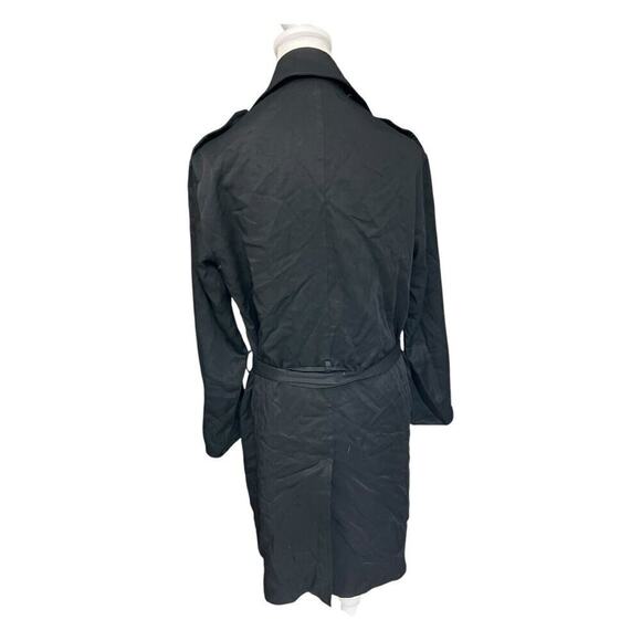 Women's Size Small AllSaints Bexley Mac Jacket Trench Black Coat - Picture 3 of 16